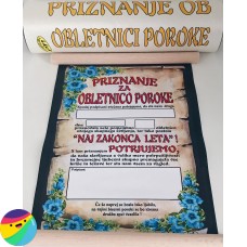 Priznanje v tulcu za obletnico poroke